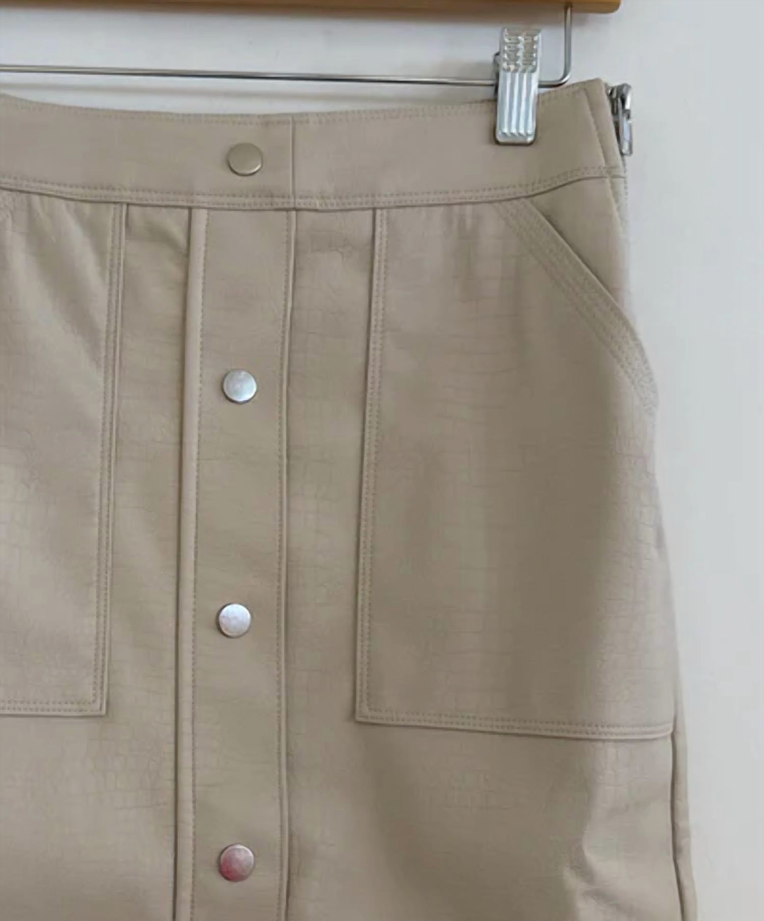 Melissa Nepton - Women's Russi Faux Leather Texture Mini Skirt
