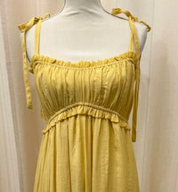 &Merci - Women's Pleated Ruffled Maxi Dress