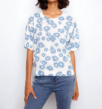 Charlie B - Reversible Short Sleeve Printed Sweater