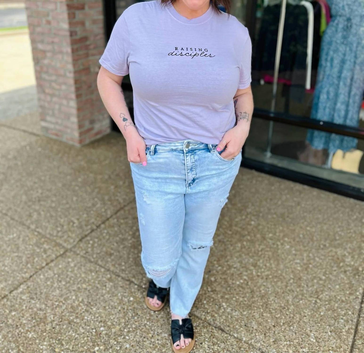 Scripted Pearl - Raising Disciples Embroidered T-Shirt