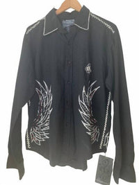 God Send - Embroidered Eagles Western Shirt