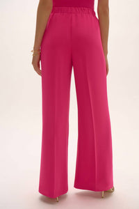 Joseph Ribkoff Pull on Wide Leg Pant in geranium - women's pants - detail view
