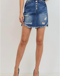 C'Est Toi - Button Down Midi Skirt