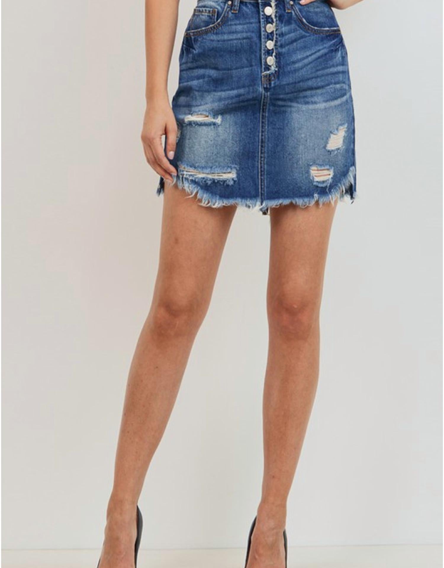 C'Est Toi - Button Down Midi Skirt