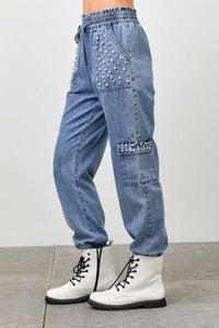 Mainstrip - Women's Denim Glam Jogger