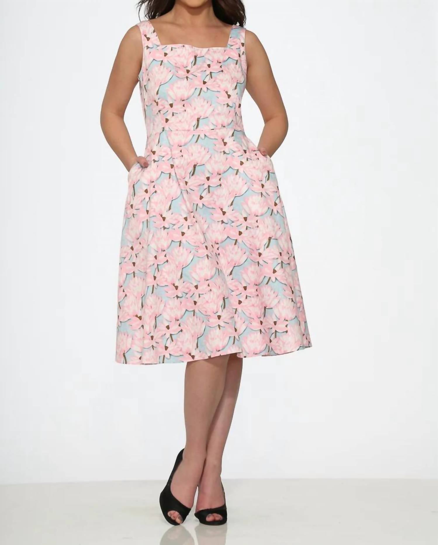 Orchid Bloom - Floral Swing Dress
