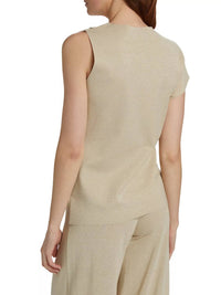 CHIARA BONI Teruo Sugar Asymmetric Jersey Blouse in desert - women's blouse - alternate view