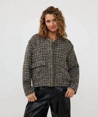 Esqualo - Tove Tweed Bomber Jacket