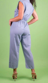 GIGI MODA La Tela Jumpsuit in blue - women's pants - detail view