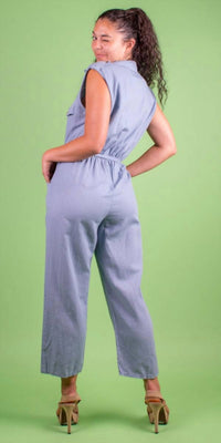 GIGI MODA La Tela Jumpsuit in blue - women's pants - alternate view