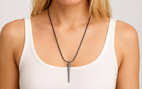 Jagged Halo Jewelry Unisex The Benson Necklace in black - women's item - detail view