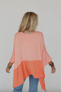 Three Bird Nest - Coffee Sunsets V-neck Top