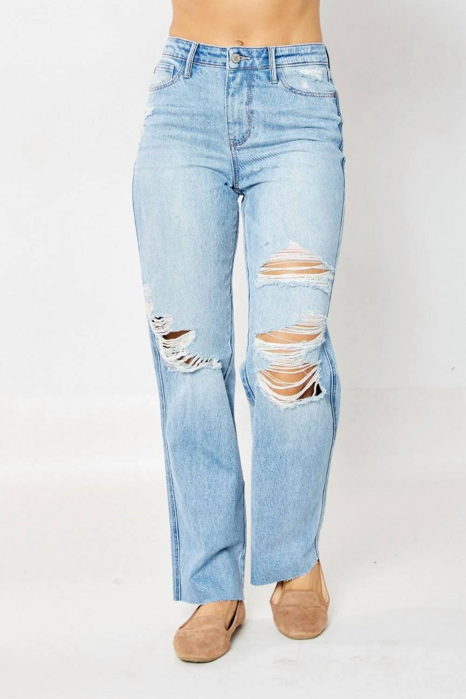Judy Blue - Rigid Magic 90's Destroy Straight Jean