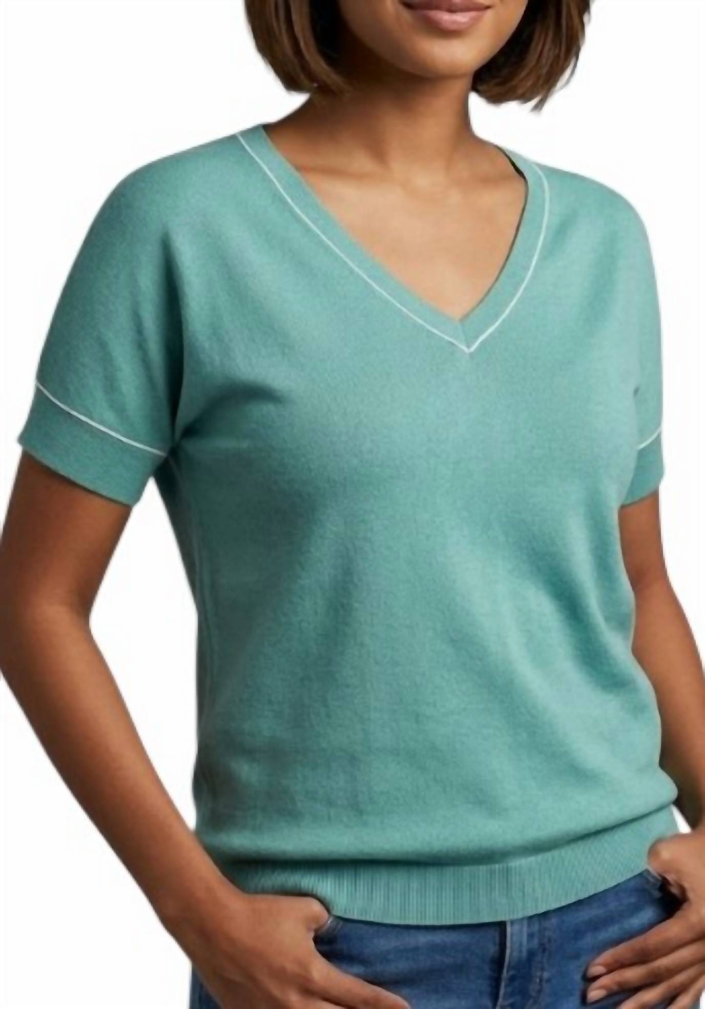 Staccato - Sara Stitched Accent Top