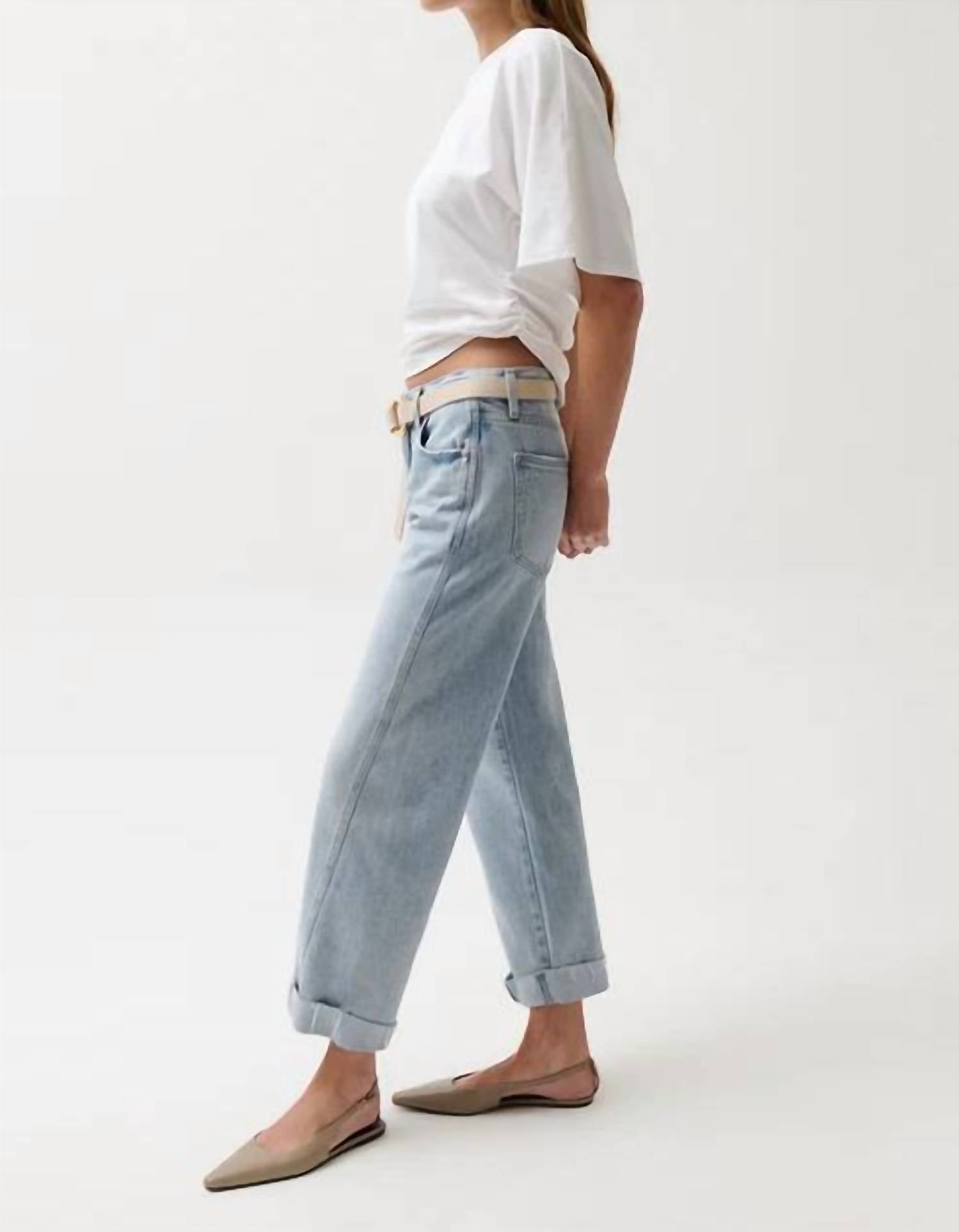 Pistola - Kacey Mid Rise Cuffed Boyfriend Jean