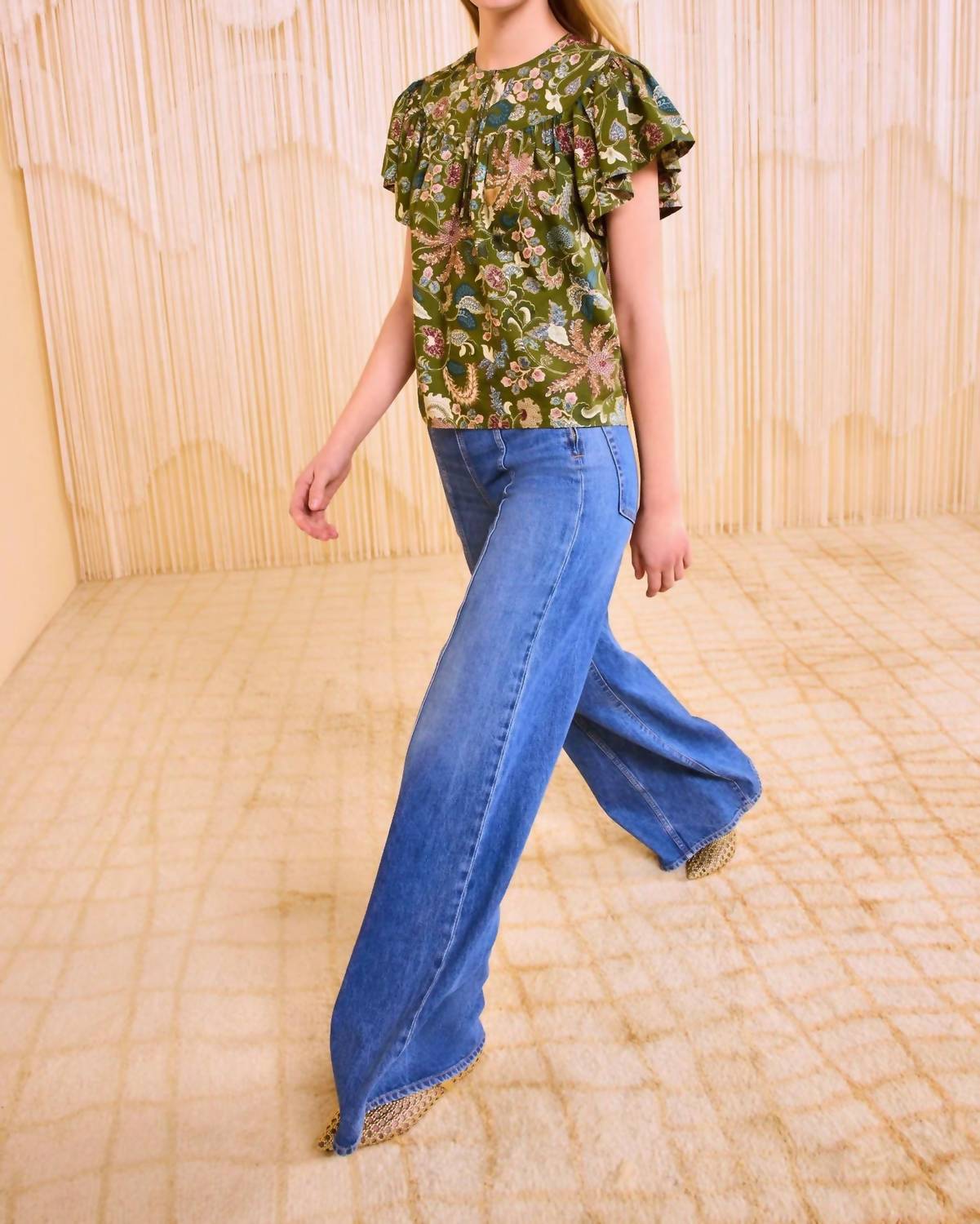 Ulla Johnson - Perline Flutter Sleeve Blouse