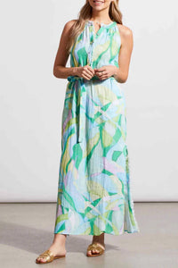 Tribal - Halter Neck Maxi Dress With Sash