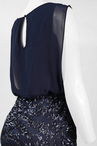 Aidan Mattox - Overlay Sequined Long Evening Dress