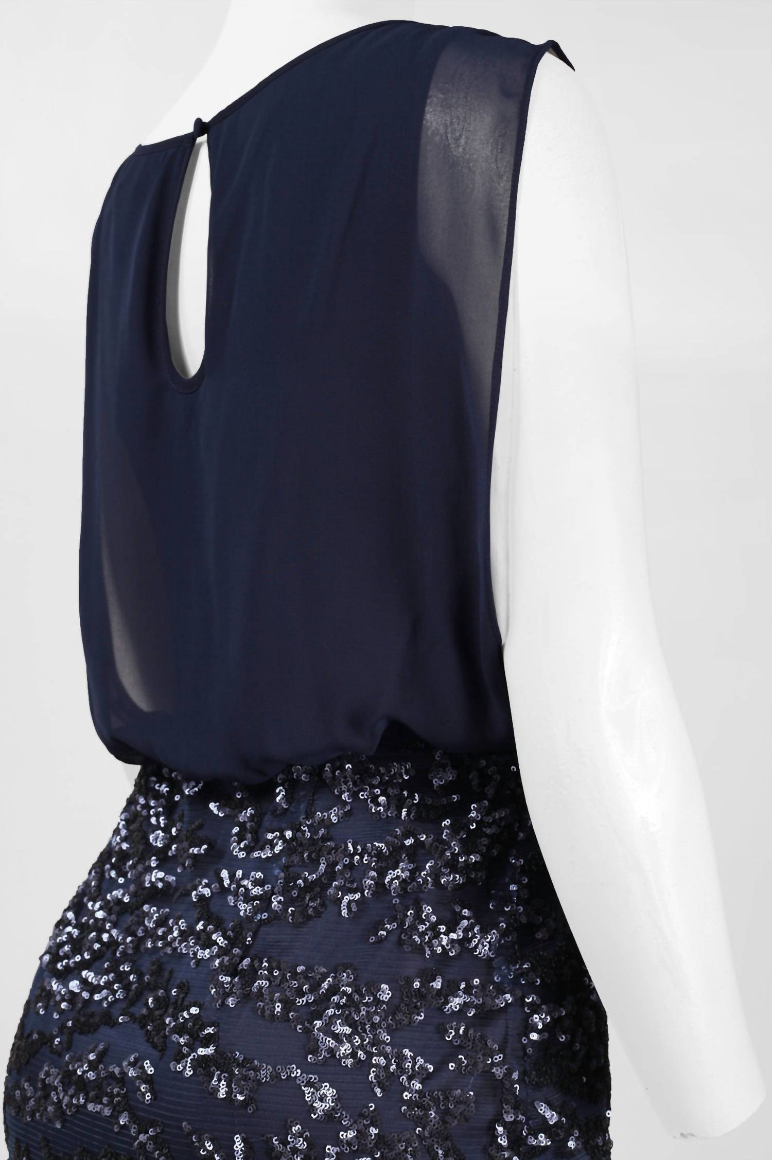Aidan Mattox - Overlay Sequined Long Evening Dress