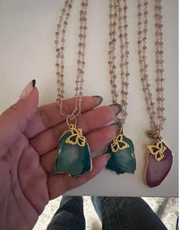 Avenue Chic - Butterfly Geode Necklace