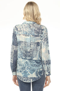 Charlie B - Printed Button-up Blouse