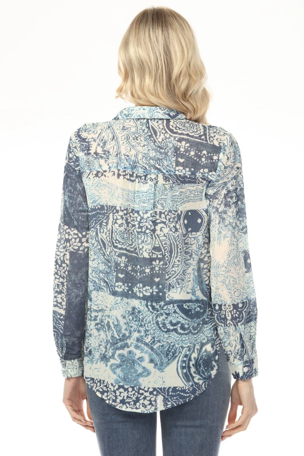 Charlie B - Printed Button-up Blouse