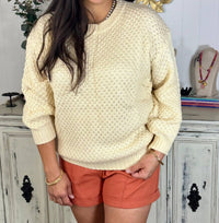 Vine & Love - Waffle Weave Sweater