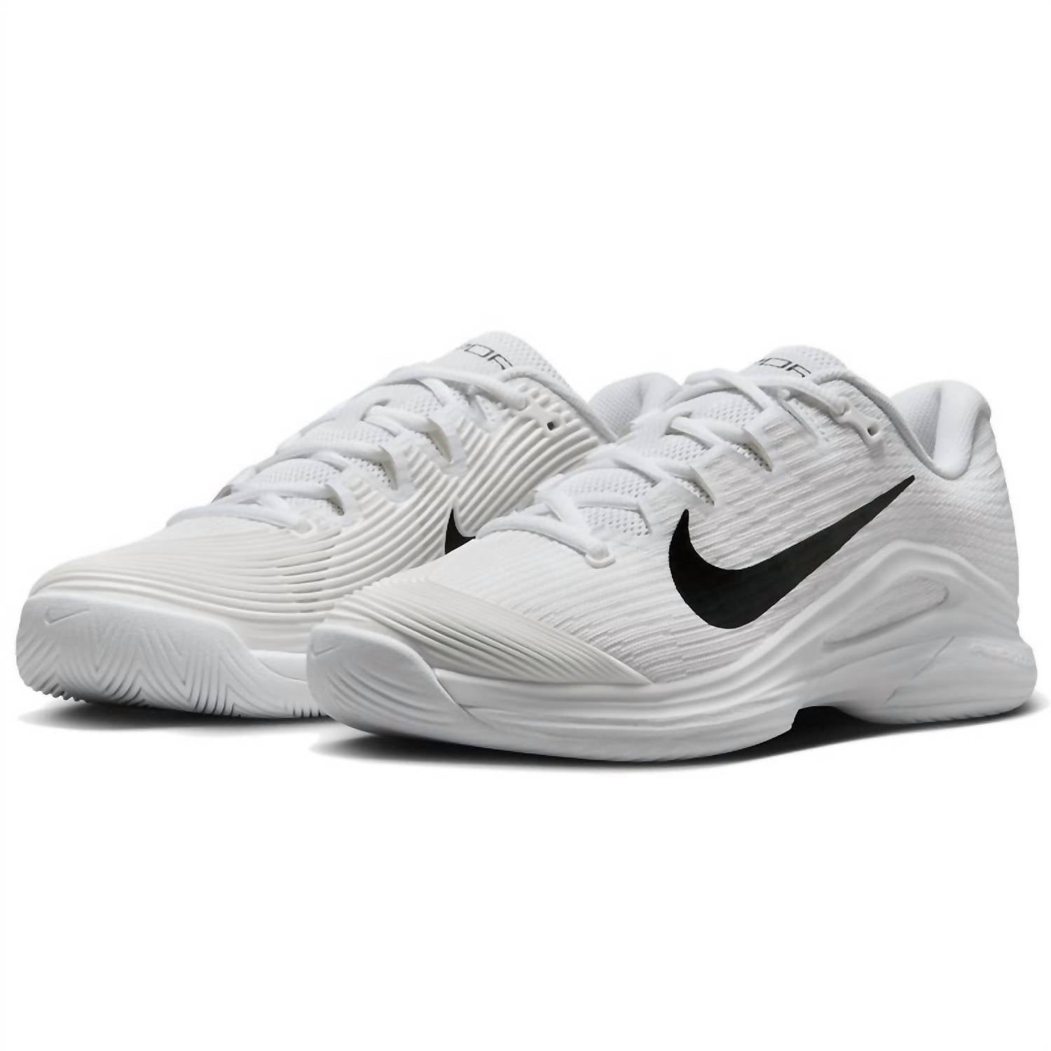 NIKE Women's Zoom Vapor 12 Hard Court Tennis Shoes in white black summit white - women's shoe - alternate view