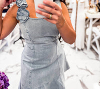 Able - Bloom Flare Denim Dress
