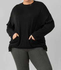 Tricot Chic - FRINGE WOOL SWEATER