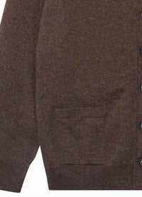 Jumper1234 Women's Grosgrain Cardigan in umber brown - women's cardigan - alternate view