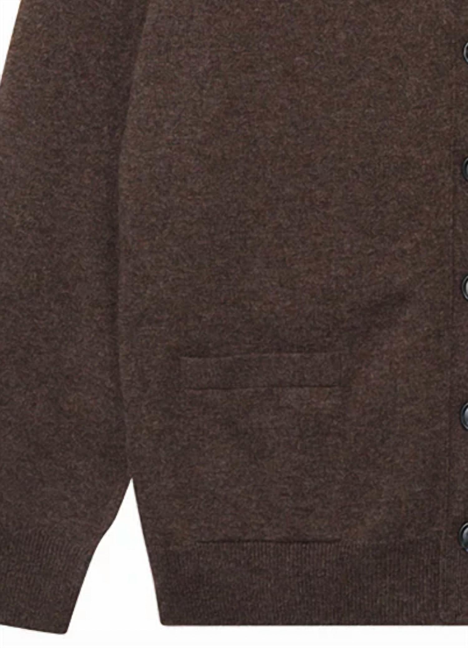 Jumper1234 Women's Grosgrain Cardigan in umber brown - women's cardigan - alternate view