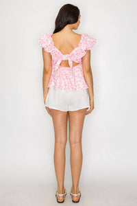 Meet Me In Santorini - Petal Splash Top