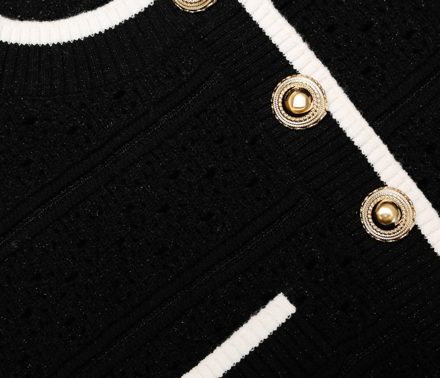 Self-Portrait - Pointelle Knit Top