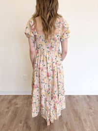 Baevely By Wellmade - Maven Pleated Bodice Floral Dress