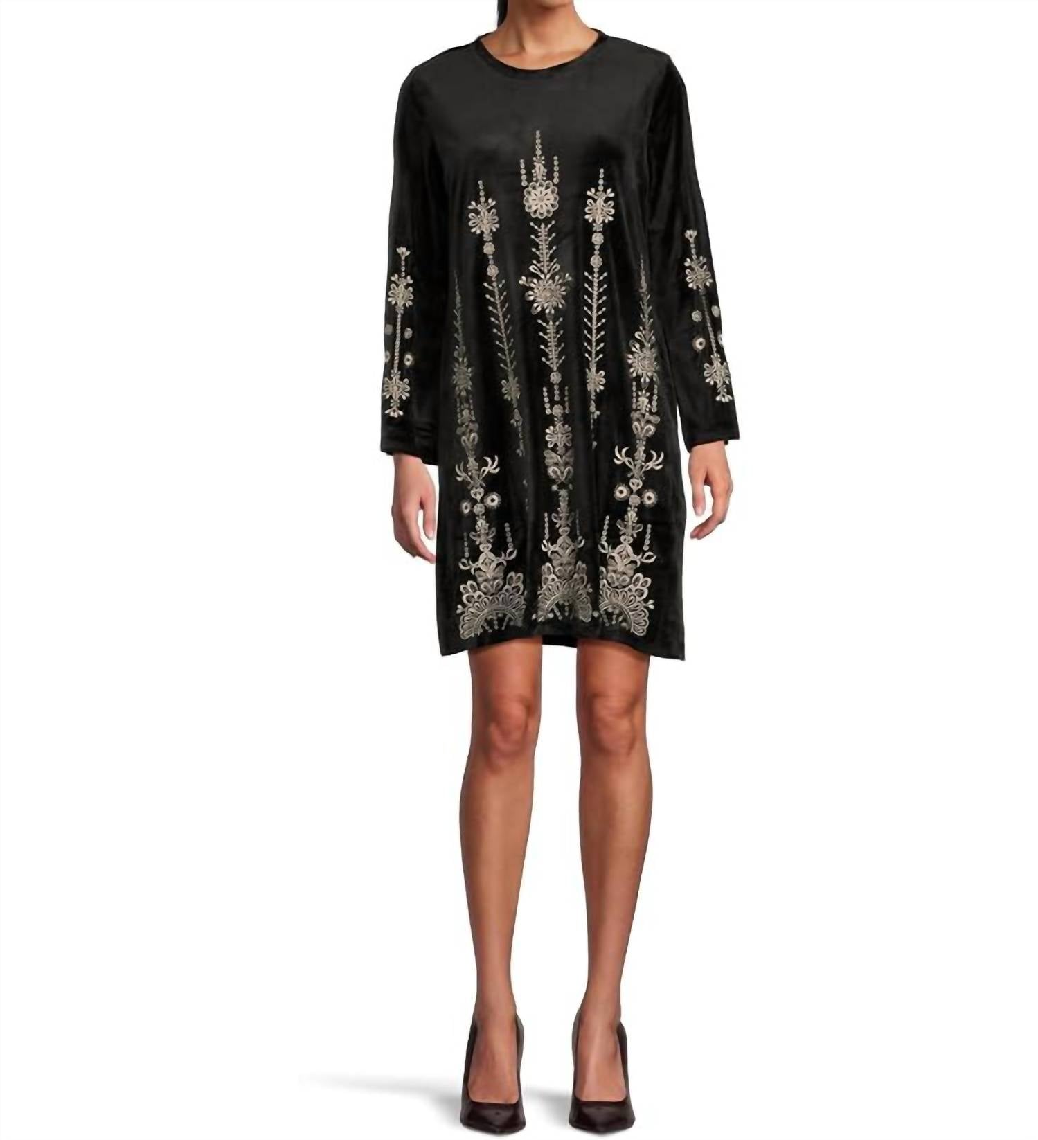 Johnny Was - BOUNCE VELOUR KIMONO SLEEVE DRESS