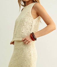 Deon - Texture Sweater Tank Top