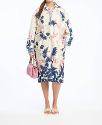 MUNTHE Floral Embroidered Coat in ivory - women's jacket