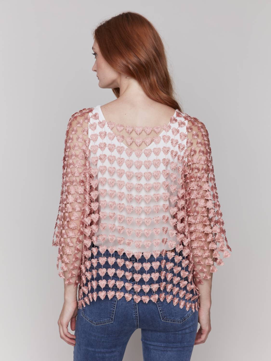 Charlie B - Romantic Heart Embroidered Blouse
