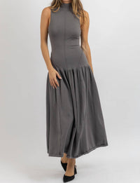 Lalavon - Lucy Mock Neck Maxi Dress