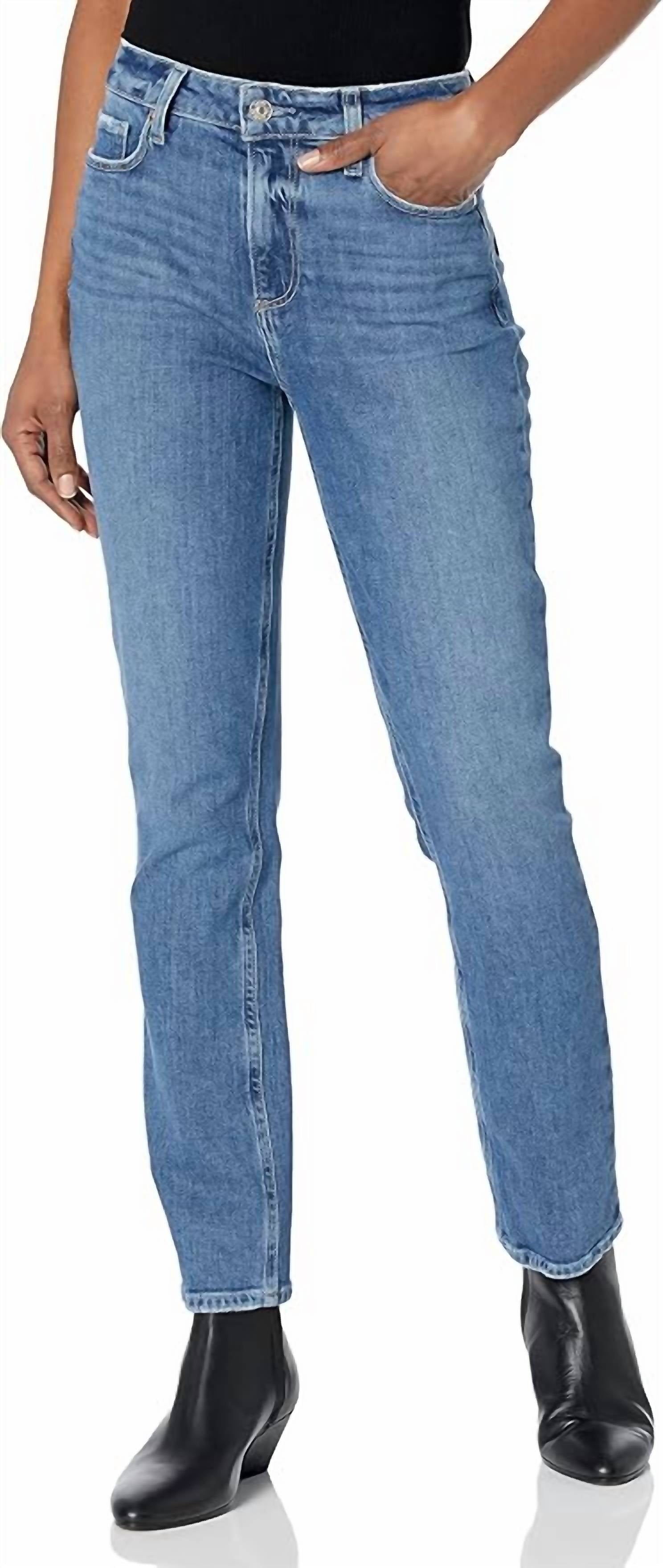 Paige - Cindy Vintage Denim High Rise Straight Leg Jeans
