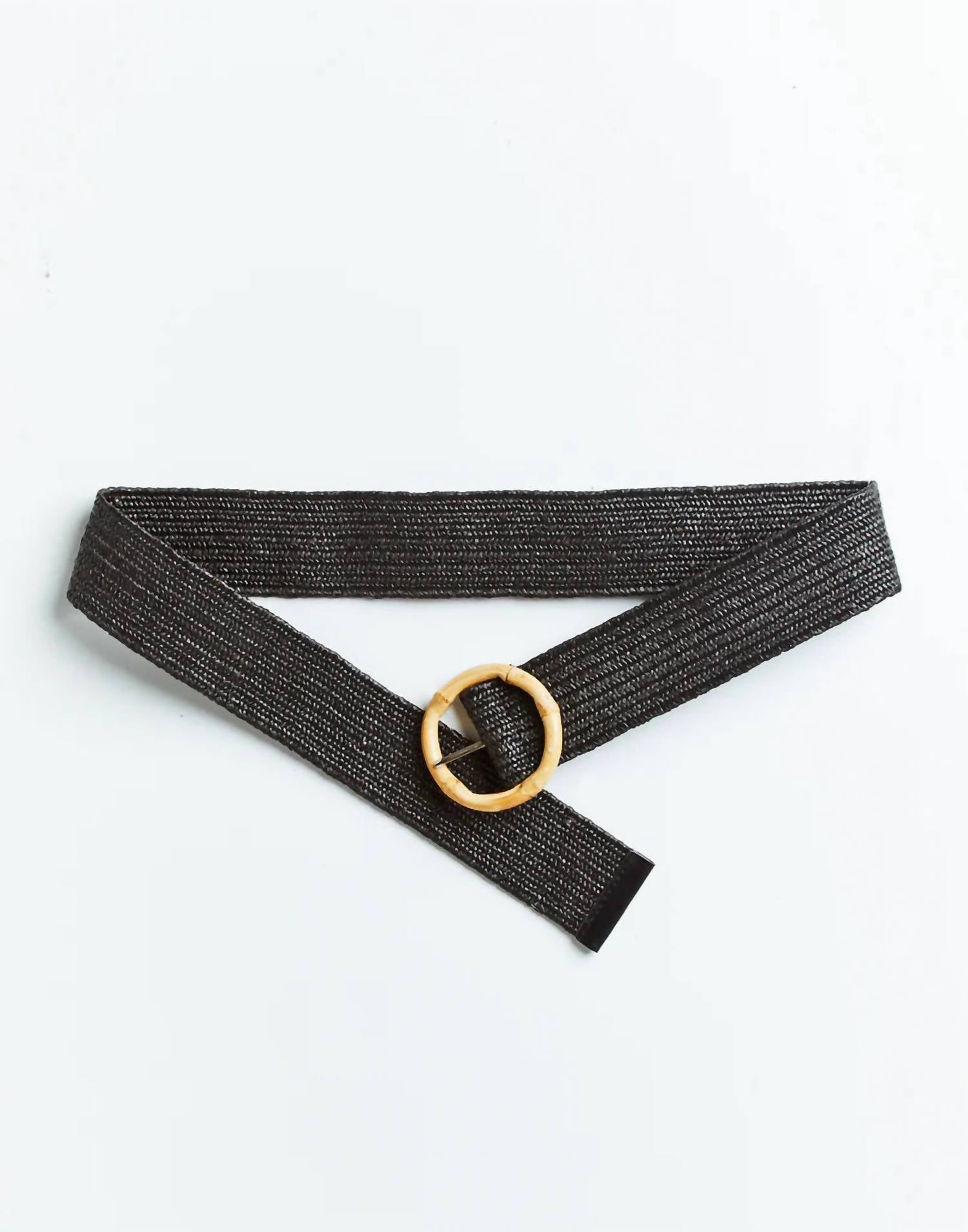 Mestiza New York Women's Marisol Bamboo Belt in black - women's accessory