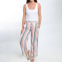 Elsie & Zoey - Medium Striped Adjustable Wide Leg Pant