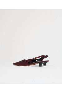 Mansur Gavriel Women's Anna Slingback Heels in plum - women's heels - alternate view