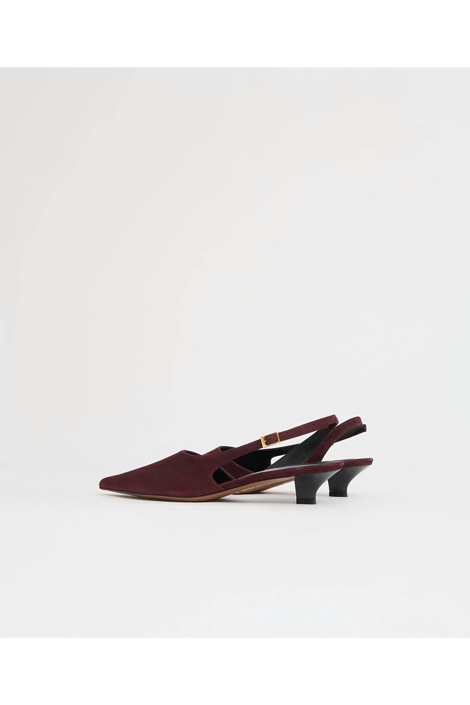 Mansur Gavriel Women's Anna Slingback Heels in plum - women's heels - alternate view