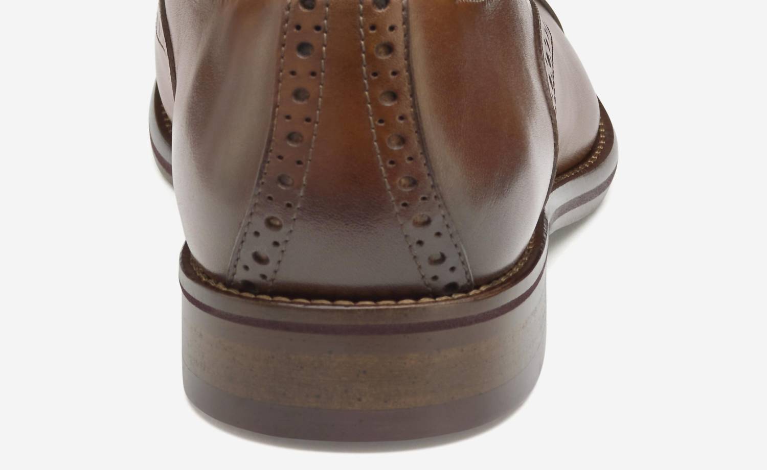 JOHNSTON & MURPHY Men's Conrad 2.0 Cap Toe Oxford in mahogany - men's shoe - alternate view