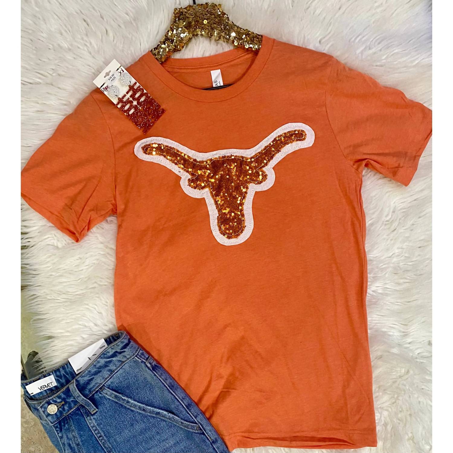 Sew Fancy Designs - Women's Bling Longhorn Top