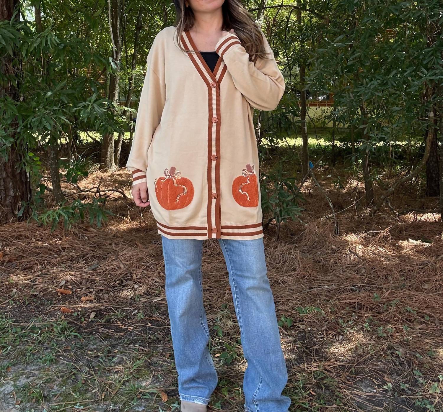 Jess Lea - Pumpkin Chic Cardigan