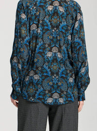 Apny - Floral Half Placket Blouse