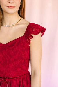 In February - Velvet Waist Maxi Dress